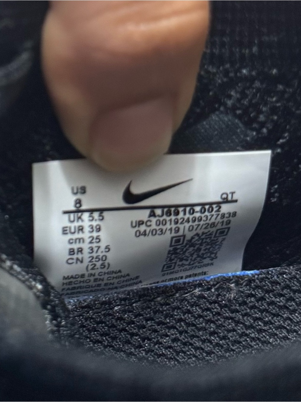 SOLD- Nike (8)air vapormax flyknit 3 men’s woman’s triple black running shoe 201 - Picture 6 of 10